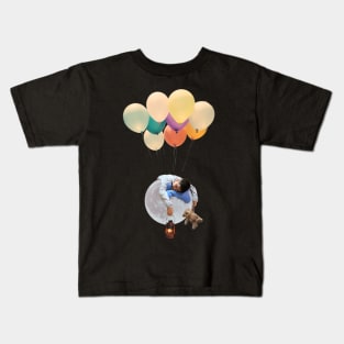 Moon Balloon Boy 1 Kids T-Shirt